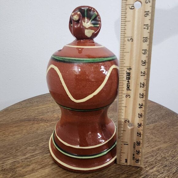 Dorothy Long Redware Vintage Pottery Turkey Bank Redware Pottery 1987 Redware - Picture 8 of 9